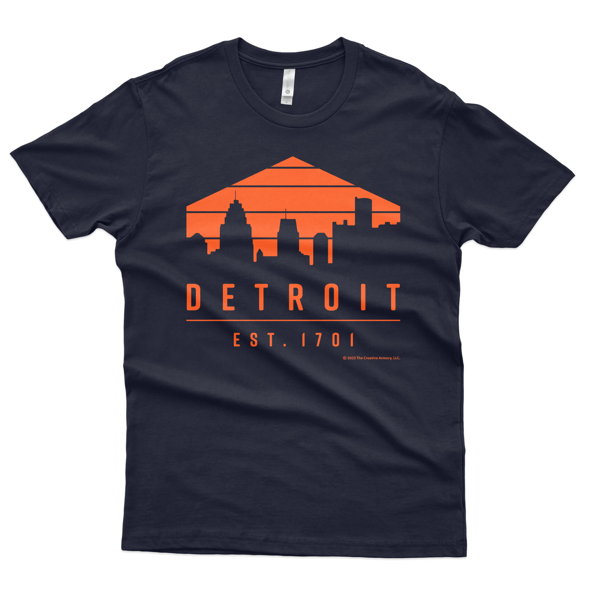 Detroit 1701 T-Shirt - Navy/Orange (Limited Edition)