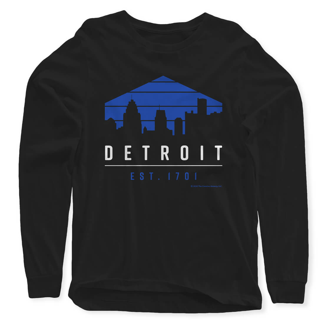 Detroit 1701 Long Sleeve T-Shirt - Black/Royal/White