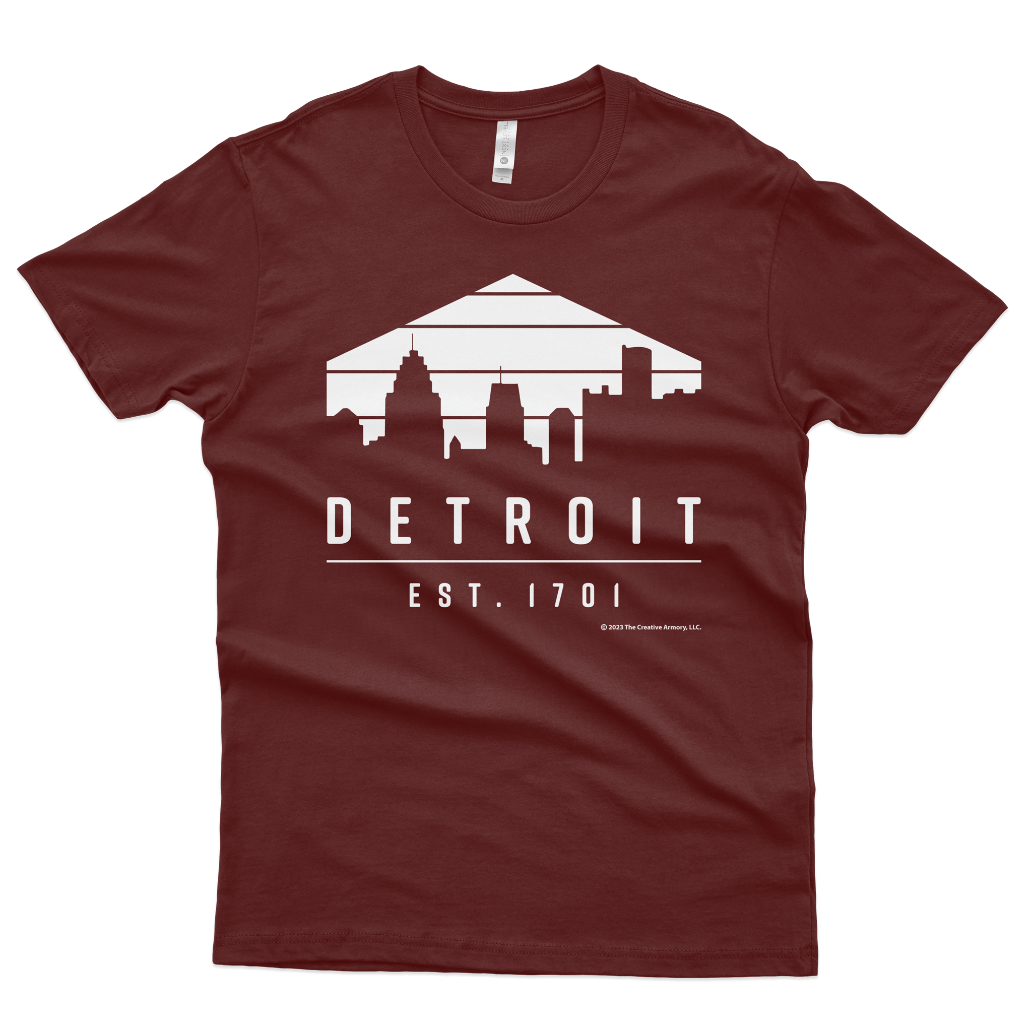 Detroit 1701 Long Sleeve T-Shirt - Maroon