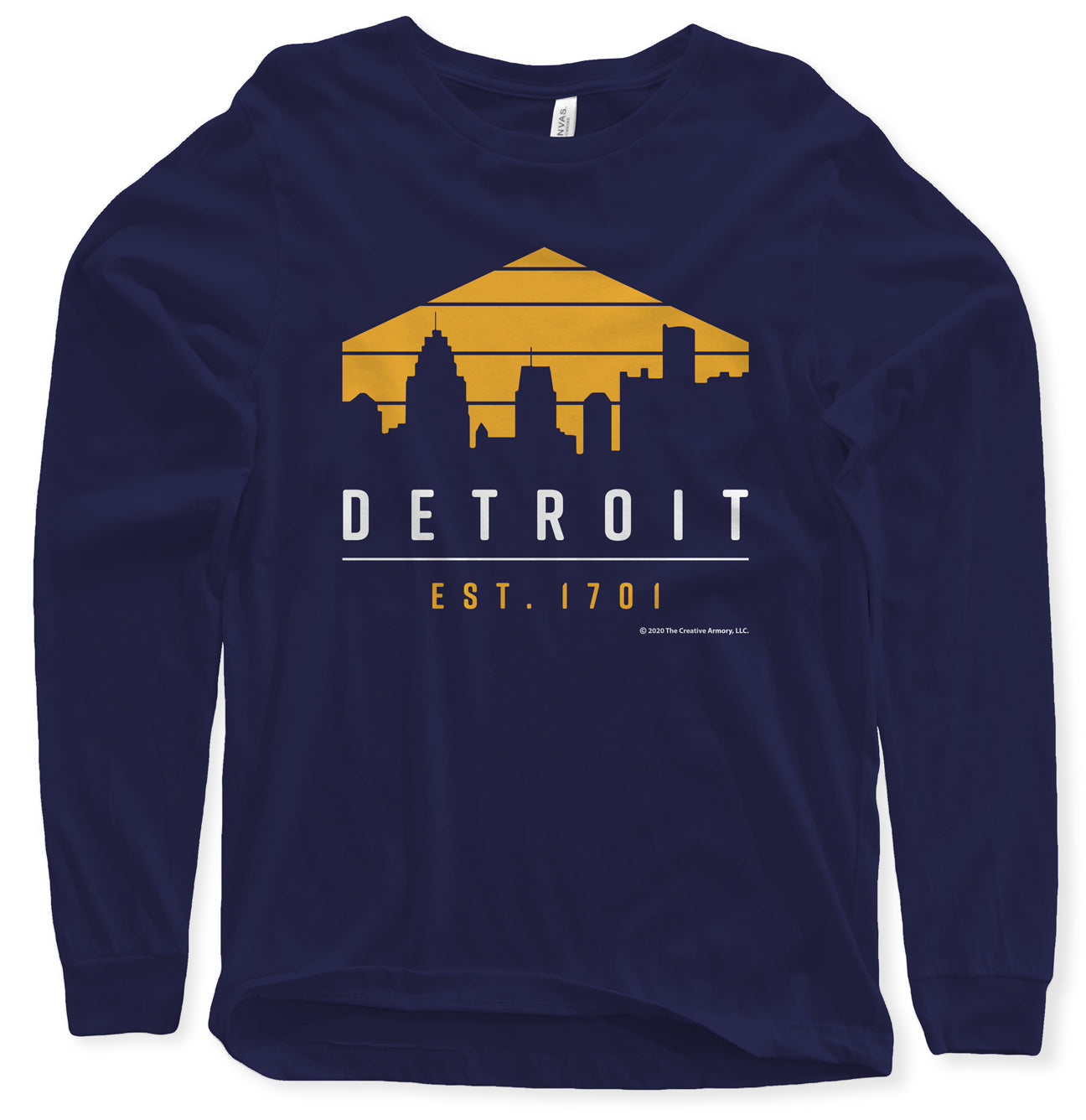Detroit 1701 Long Sleeve T-Shirt - Navy