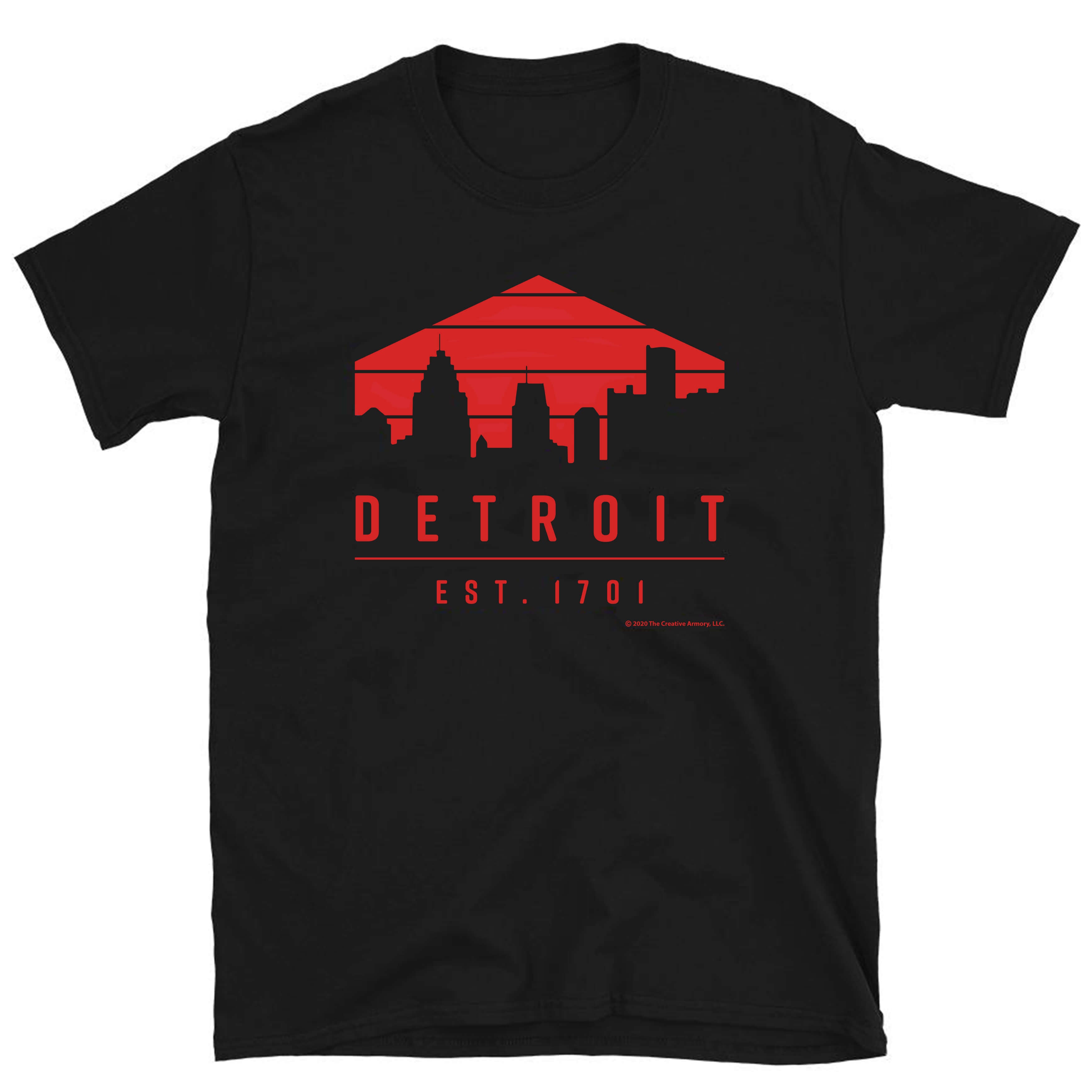Detroit 1701 T-Shirt (Black and Red)