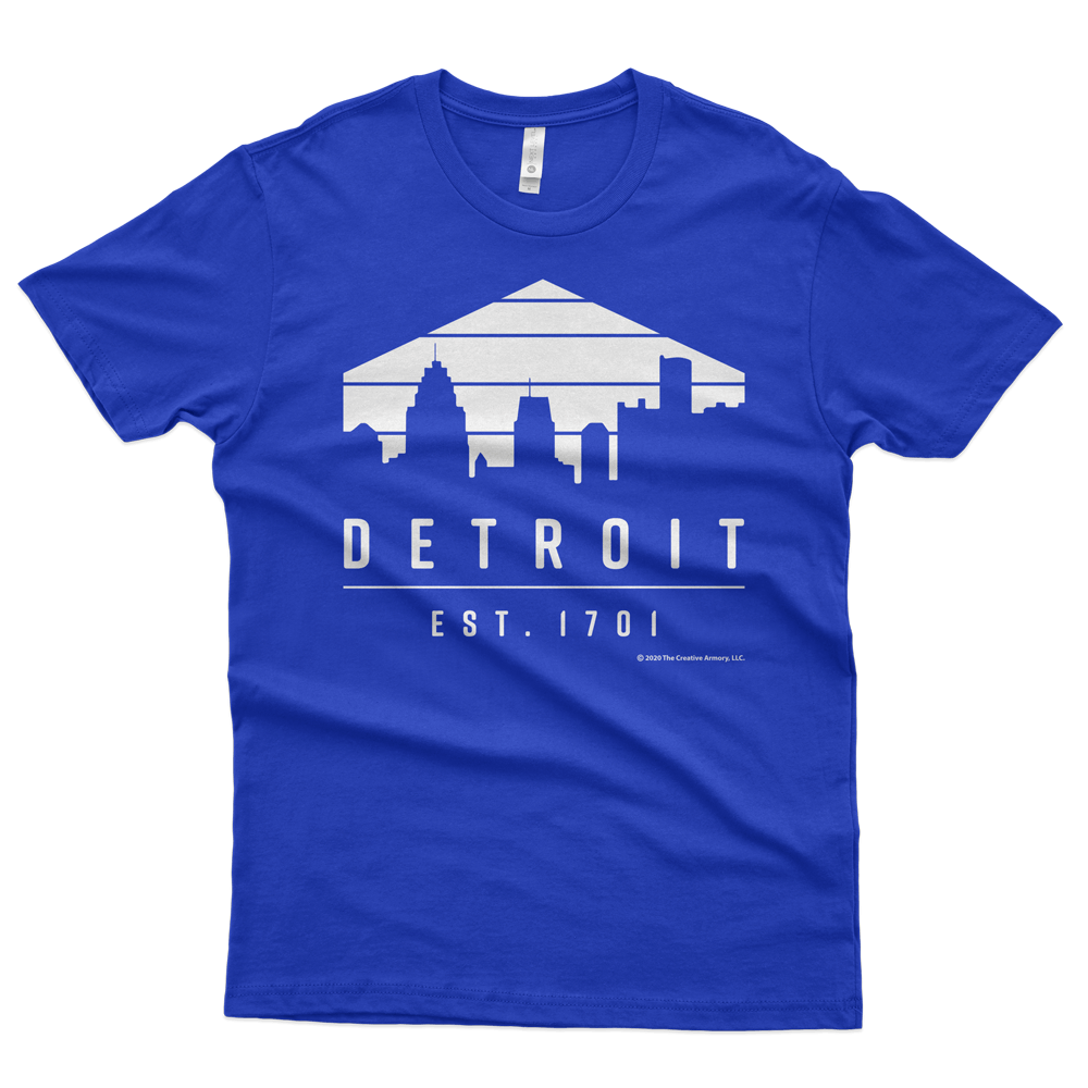 Detroit 1701 Limited Edition T-Shirt (Royal Blue and White)