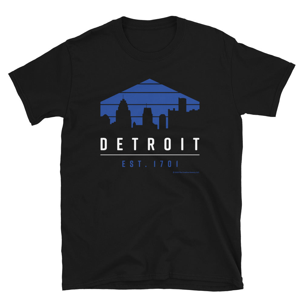 Detroit 1701 T-Shirt (Black, Royal, White)